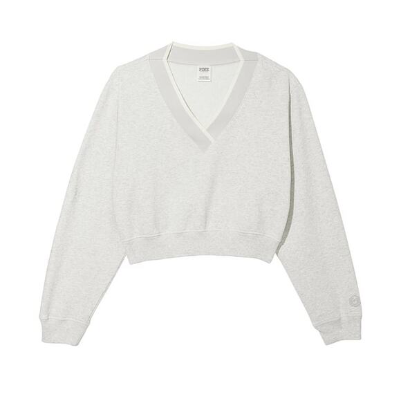 PINK Premium Fleece V-Neck Pullover - Picture 1 of 4